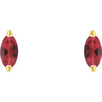 Náušnice Minimalistické stříbrné náušnice s rubíny Andine