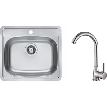 Granitový dřez SET ALVEUS MORE 10 + BATERIE KARINA CHR