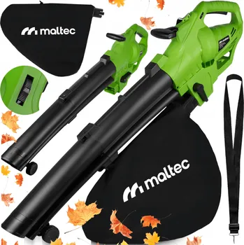 LEAFOX 3v1 zahradní fukar s funkcí vysávání a drcení – se sběrným vakem 40 l, popruhem přes rameno, vodicími kolečky