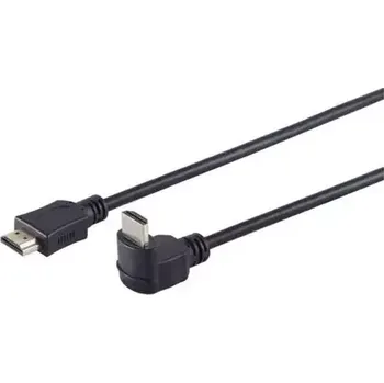 Video kabel MicroConnect Propojovací kabel HDMI 1.4 (M) - HDMI 1.4 (M) 270° úhel 1m černá (HDM19191V1.4A)