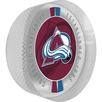 Puk Mustang Puk Colorado Avalanche NHL Crystal Ribbon