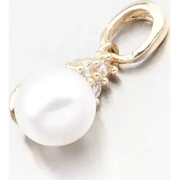 Přívěsek Dámský přívěsek žluté zlato 585 perly a se zirkony 53GZ-2235-ZL