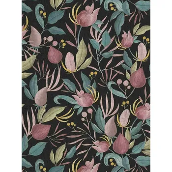 A.S. Création | Vliesová tapeta na zeď COSMO Living 79062-2 | 0,53 x 10,05 m | černá, vínová, růžová, vining ivy, žlutá + Černá, vínová, růžová, vining Ivy, žlutá vliesová tapeta na stěnu 790622 v rozměru 0,53 x 10,05 m