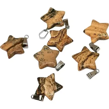 Přívěsek Jaspis obrázkový přívěsek hvězdička 2 cm