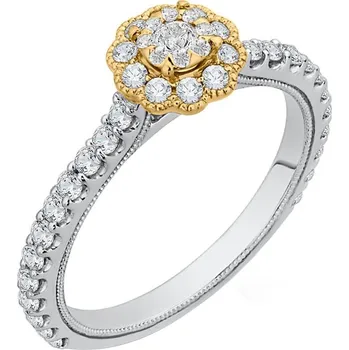 Šperk Halo zásnubní prsten s diamantovým květem Alaina