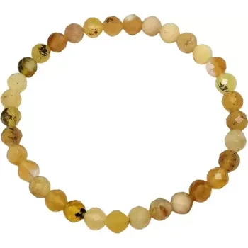 Šperk Náramek ze žlutého opálu, fazetované kuličky 6 mm