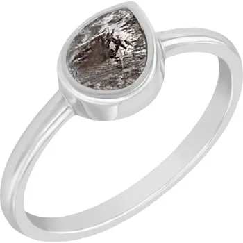 Prsten Prsten se salt and pepper pear diamantem Luna