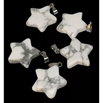 Přívěsek Magnezitová hvězdička přívěsek 2 cm