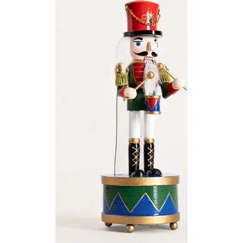 Vánoční dekorace Vánoční figurka | NUTCRACKER | louskáček s bubínkem | 30 cm | 867793 Výška 30 cm