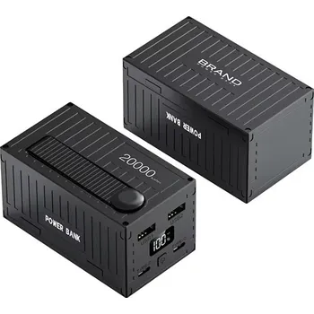 Powerbanka Powerbanka kontejner s LCD displejem 20000mAh 22,5W PD Barva: Černá