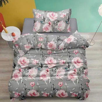 Bytový textil Bavlněné povlečení MELAROSEA šedé Rozměr povlečení: 70 x 90 cm | 140 x 200 cm