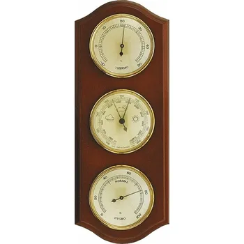 Barometr Barometr s teploměrem a vlhkoměrem na dřevěné podložce B203378