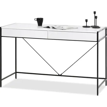 Psací stůl Široký psací stůl DAMJAR - černý / bílý