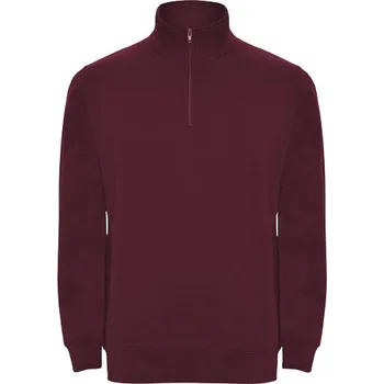 Pánská mikina Aneto mikina se čtvrtkovým zipem - Granátová, M