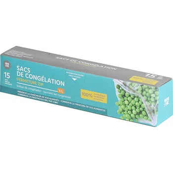 Sáček na potraviny DOCHTMANN Sáčky na potraviny do mrazáku 3 l, uzavíratelné, 15 ks