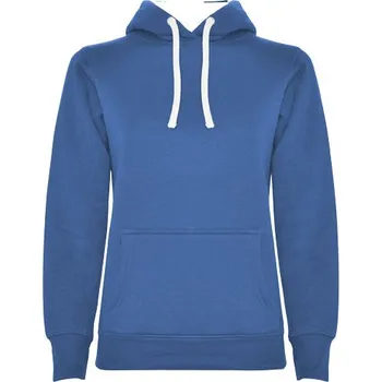 Pánská mikina Urban dámská mikina s kapucí - Kralovská modrá / Bílá, 2XL