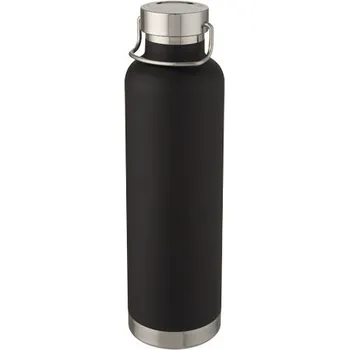 Termoska Měděná sportovní láhev s vakuovou izolací o objemu 1 l Thor - Černá