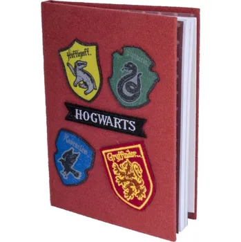 Poznámkový A5 blok Harry Potter: Erby Bradavických kolejí (14,8 x 21 cm)