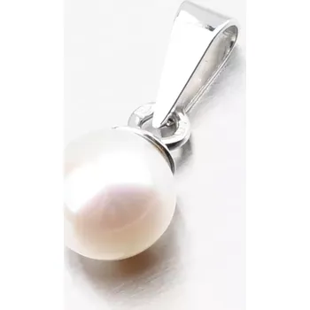 Šperk Dámský přívěsek bílé zlato 585 perly 357P-130099