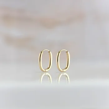 Náušnice Lillian Vassago Celozlaté visací oválné náušnice LLV06-GER432