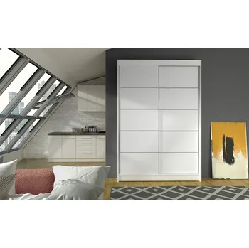 Šatní skříň Moderní šatní skříň LINH 4 - šířka 120 cm, bílá