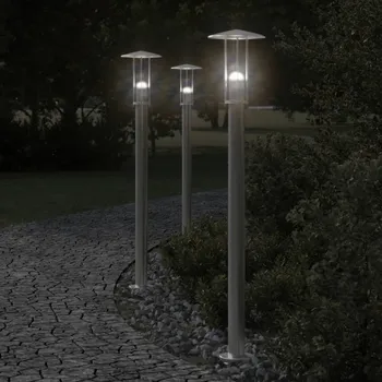Venkovní osvětlení Venkovní stojací lampa stříbrná 100 cm nerezová ocel