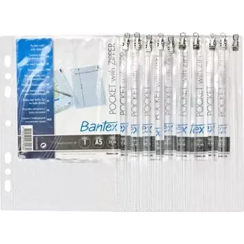 Euroobaly s uzavíráním na zip Bantex A5, 10 ks