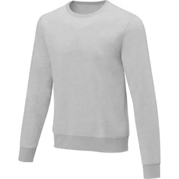 Pánský svetr Zenon pánský svetr s kruhovým výstrihem - Žíhaná šedá, XL