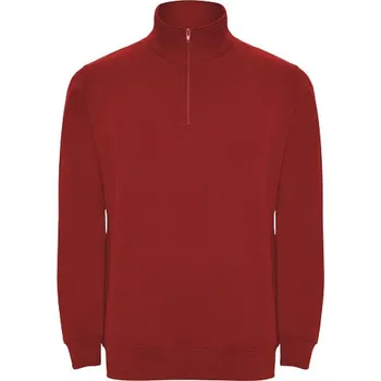 Pánská mikina Aneto mikina se čtvrtkovým zipem - Červená, 3XL