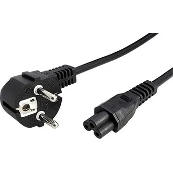Napájecí kabel Value Kabel síťový k notebooku, CEE 7/7(M) - IEC320 C5 (trojlístek), černý, 3m, černý - 19.99.1029