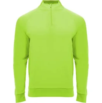 Pánská mikina Epiro unisex mikina s dlouhým rukávem a čtvrtinovým zipem - Fluorescenční zelená, 2XL