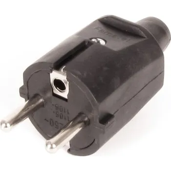 Elektrická zásuvka Vidlice 1105-N IP20/230V/16A - domovní, PVC, černá