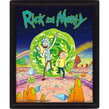 Plakát Proměňovací 3D obrázek Rick And Morty: Portál (26 x 20 cm)