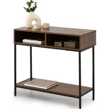 Konferenční stolek Konzolový stolek JIGME - černý / ořech