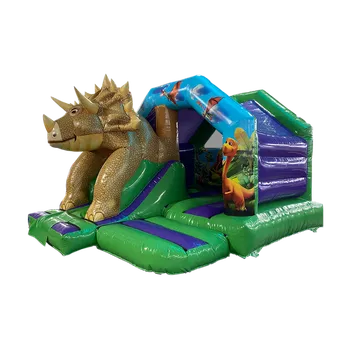 Skákací hrad Skákací Hrad se skluzavkou | EU výroba | 4,6 x 3,7m - 3D | Triceratops