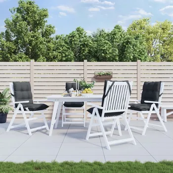 Podsedák Podušky na židli s nízkým opěradlem 4 ks antracitové oxford