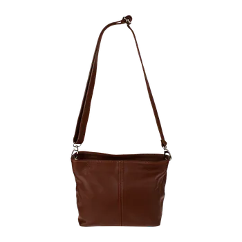 NovaKabelka.cz Kožená italská crossbody kabelka Batilda Marrone Scura