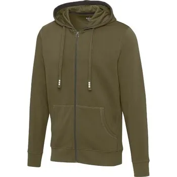 Pánská mikina Mikina Arora s kapucí, zip v celé délce - Lesní zelená, 3XL