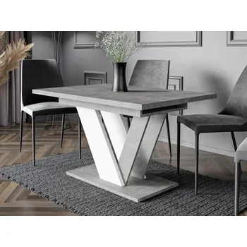 Jídelní stůl Rozkládací jídelní stůl PETRONEL - šedý / bílý