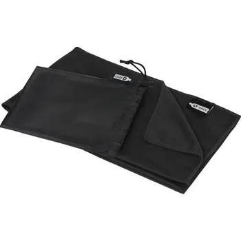kempingová lampa Raquel sportovní recyklovaný PET chladicí ručník v kapsičce 80 x 30 cm - Černá