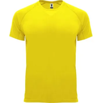 Pánská móda Bahrain pánské sportovní tričko s krátkým rukávem - Žlutá, 3XL