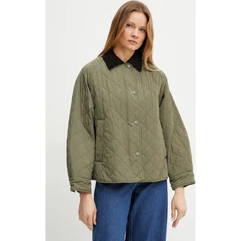 Dámský kabát Bunda s příměsí vlny Weekend Max Mara zelená barva, přechodná, oversize, 2515481071600 91X, vel. 42