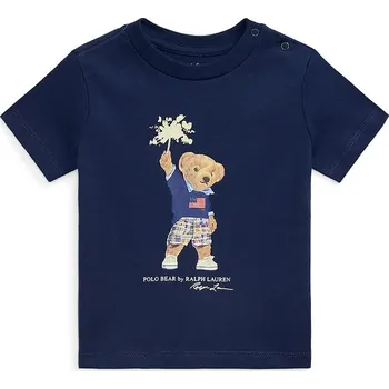 Oblečení a móda Bavlněné tričko Polo Ralph Lauren 320979103001 námořnická modř 59X, vel. 80-83