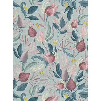 A.S. Création | Vliesová tapeta na zeď COSMO Living 79062-1 | 0,53 x 10,05 m | tyrkysová, vínová, vining ivy, krémová, žlutá, růžová + Tyrkysová, vínová, vining Ivy, krémová, žlutá, růžová vliesová tapeta na stěnu 790621 v rozměru 0,53 x 10,05 m