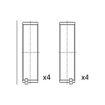 Ojnice Ojniční ložisko, BB2167-STD