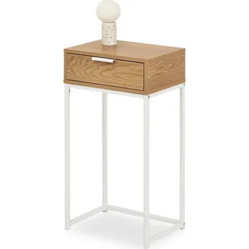 Konferenční stolek Úzký konzolový stolek NIRAI - bílý / dub