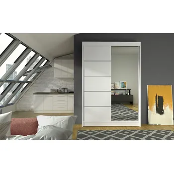 Šatní skříň Moderní šatní skříň LINH 3 - šířka 120 cm, bílá