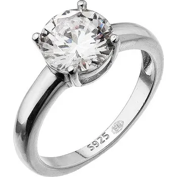 Prsten EVOLUTION GROUP CZ Stříbrný prsten s výrazným zirkonem - velikost 56 - 15012.1