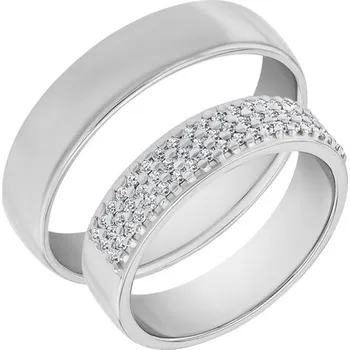 Prsten Snubní prsteny z platiny s diamanty Muttial