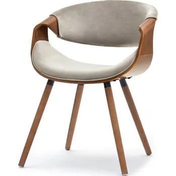 Jídelní židle Designová jídelní židle SAROLTA - ořech / béžová